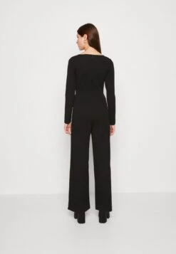 Even&Odd WIDE LEG LONG SLEEVES BODICE - Jumpsuit - Black -Mode Kleidung 140190e89ff341bc987966744030075d