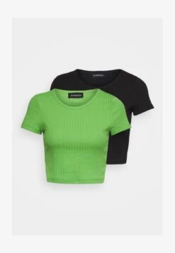 2 PACK - T-Shirt Basic - Black/green -Mode Kleidung 14ad0b311eae4479840ef3c1a8e86cd4