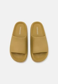 Even&Odd Pantolette Flach - Khaki -Mode Kleidung 218d577f7dd7471887bed043afa3bc96