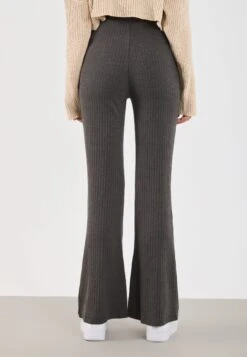 CUT & SEW RIB MATERNITY FLARE LEGGING - Leggings - Dark Grey Melange -Mode Kleidung 26de64f3eb074d19a068254f763f7fbb