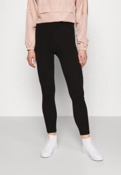 Even&Odd HIGH WAISTED LEGGINGS 2 PACK - Leggings - Hosen - Black/mottled Dark Grey -Mode Kleidung 2b82dd7f3d5d44d29470294bd599e26e