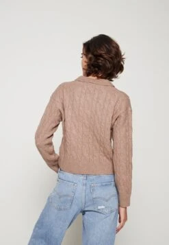 Even&Odd Strickpullover - Taupe -Mode Kleidung 32ca59e93d6a456680fe5dacacdd87e1