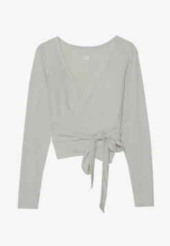 LONG SLEEVE YOGA WRAP TOP - Long Sleeved Top - Black -Mode Kleidung 33ac080955714db9bf1d1d665d29a906