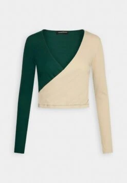 Even&Odd Langarmshirt - Beige/dark Green -Mode Kleidung 33fb3647930a44f4aae0e94ad7480063