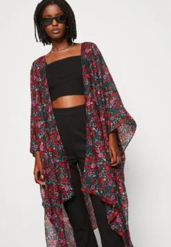 Even&Odd FLORAL - Leichte Jacke - Red -Mode Kleidung 352430b06d554cd7b2369f1eeefda106