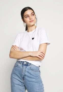 Even&Odd 2PACK - T-Shirt Basic - White/black -Mode Kleidung 36e456081f7c4842a7461469375448bb