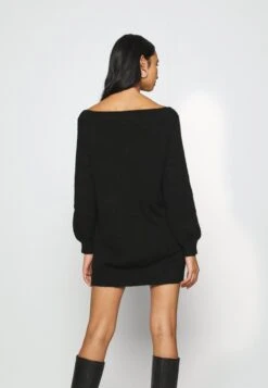 Even&Odd SCHULTERFREI MINI STRICKKLEID - Strickkleid - Black -Mode Kleidung 39fdbef1f9894bc9b4fba3f15fd1beeb