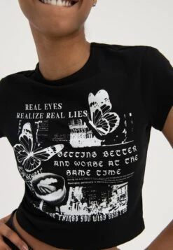 Even&Odd T-Shirt Print - Black -Mode Kleidung 465f3ed51da74a9cb7dea1b543aca536