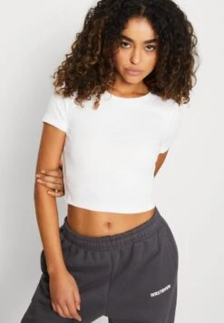 Even&Odd 3 PACK - T-Shirt Basic - White/black/olive -Mode Kleidung 4c7a60a7db1645df82a82d97cc406341