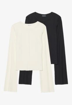 Even&Odd 2 PACK - Long Sleeved Top - White/black -Mode Kleidung 51ea3df6c8d043ad8763e05ef40c16b9