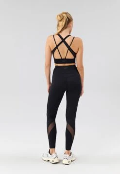 FULL LENGTH HIGH RISE LEGGINGS WITH MESH PANELS - Leggings - Black -Mode Kleidung 5304d852209546b08ecdedb85b1f7b19