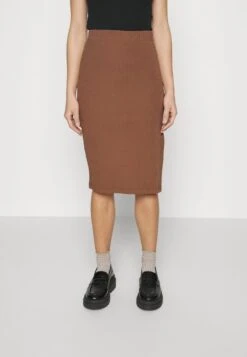 PENCIL SKIRT WITH SLIT - Bleistiftrock - Brown -Mode Kleidung 6461062fa48f495693b6b414c70f8bca 1