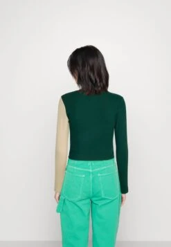 Even&Odd Langarmshirt - Beige/dark Green -Mode Kleidung 66a2294e09f24eeabca31d6e8e755fa4