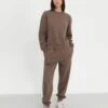 Even&Odd SET - Tracksuit Bottoms - Mottled Brown