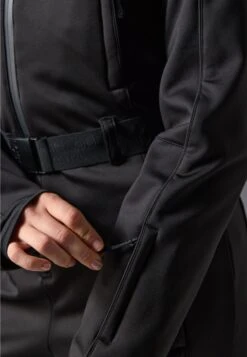 SKI SUIT WITH ADJUSTABLE BELT AND DETACHABLE FUR HOOD - Snowsuit - Black -Mode Kleidung 6fd976db3d56491fb0db537d4ad8977b