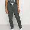 Even&Odd Regular Fit Jogger With Contrast - Jogginghose - Mottled Dark Grey