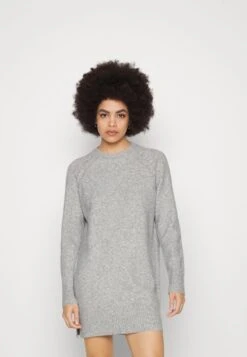 Even&Odd Strickkleid - Mottled Light Grey