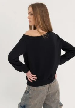 Even&Odd BASIC OFF SHOULDER SWEATSHIRT - Sweatshirt - Black -Mode Kleidung 8ded6f57220149eda8e0fe1ca1d1e7ce
