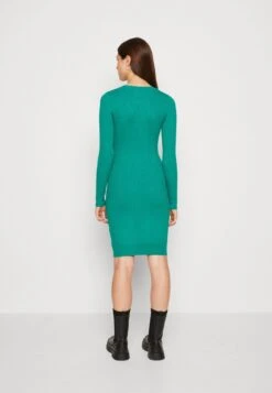 Even&Odd CREW AUSSCHNITT RIPP BASIC BODYCON MINI STRICKKLEID - Etuikleid - Green -Mode Kleidung 9975eefbbd454992b9ee8341be1a9bd1