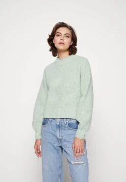 Even&Odd MOSS STITCH JUMPER - Strickpullover - Light Green -Mode Kleidung 9f9f2f84b81446678be2c3cd6ed9f8e8