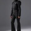 SKI SUIT WITH ADJUSTABLE BELT AND DETACHABLE FUR HOOD - Snowsuit - Black