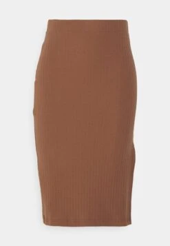 PENCIL SKIRT WITH SLIT - Bleistiftrock - Brown -Mode Kleidung b010ed6b7d824afa9eca1882c1640a84