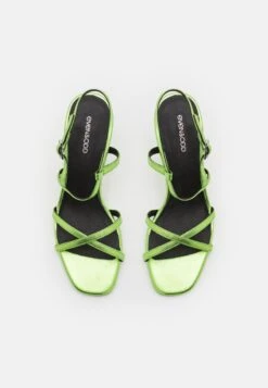 Even&Odd LEATHER - High Heel Sandalette - Green -Mode Kleidung b060737035fa4cd19a0030bd061f8099