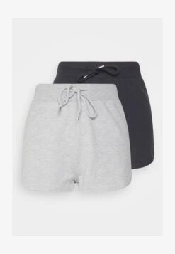 2 PACK - Shorts - Black - Light Grey -Mode Kleidung b1a822f837314bada498a063e7d02bcc 1