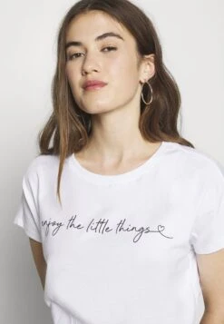 Even&Odd MANDALA ENJOY THE LITTLE THINGS TEE - T-Shirt Print - White -Mode Kleidung b79bfd8f100649eaa0366db7373f35b5