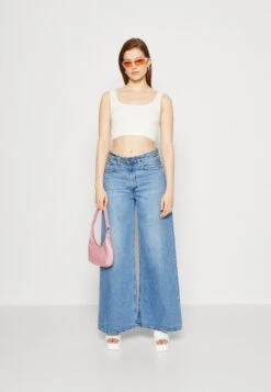 Even&Odd Top - Off White/dark Brown