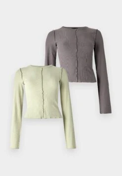 Even&Odd 2 PACK - Long Sleeved Top - White/black -Mode Kleidung c62c981fa08f41069834638abe8c2f0d