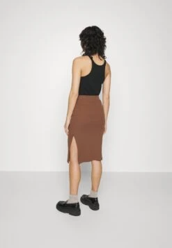 PENCIL SKIRT WITH SLIT - Bleistiftrock - Brown -Mode Kleidung c9fa84346b7f4a1b95726dee77e1027d