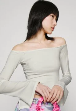 Even&Odd LONGSLEEVE SHOULDER DROP WHITE - Top - White -Mode Kleidung d48816beb2f14a579b909c54da8ee3d0