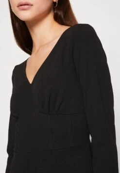 Even&Odd WIDE LEG LONG SLEEVES BODICE - Jumpsuit - Black -Mode Kleidung d8272963fe164b319e02f27977f90573