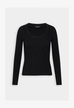 Even&Odd RIBBED - VARIEGATED - Strickpullover - Black -Mode Kleidung eaf076f131244852be6d3727e436c0a3 2