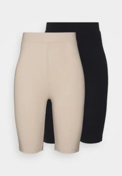 Even&Odd 2 PACK - Shorts - Black/beige -Mode Kleidung ed978ce343544fb58ec693128eb607bf