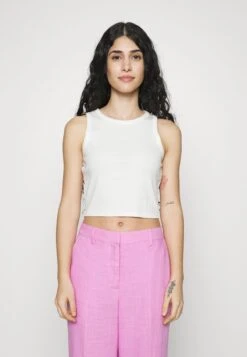 2 PACK - Top - Beige/white -Mode Kleidung f38944284dfc462db65a89307bec8e77